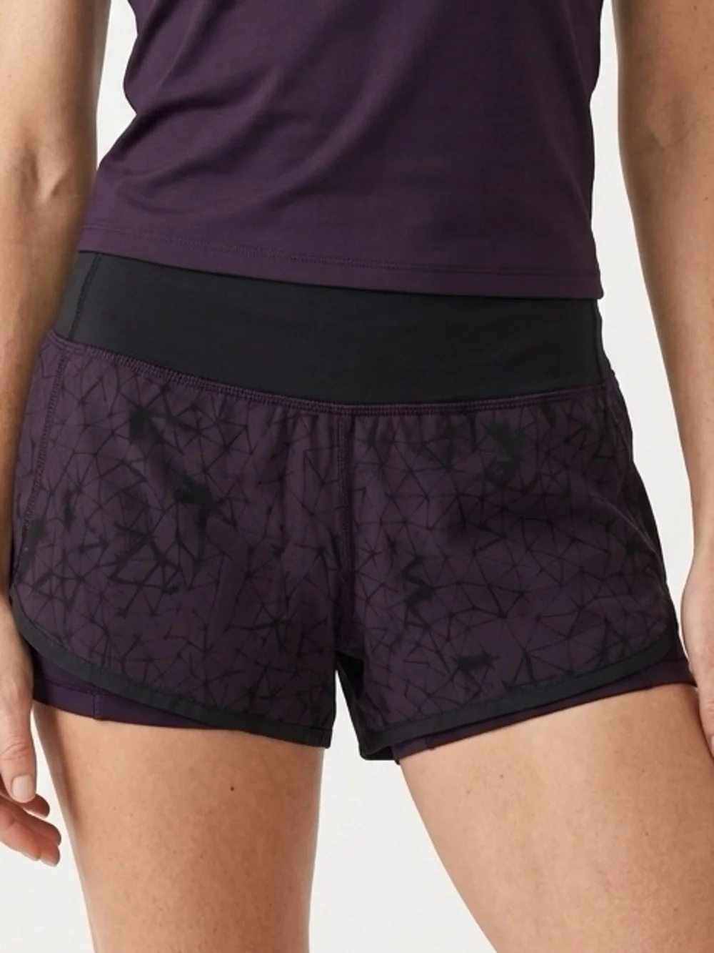LULULEMON | Vintage Purple Athletic Shorts Black Liner Women’s Size 6
